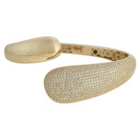 Pulseira Bracelete Zircônia Lesprit 60100731 Doura... - LESPRIT BIJOUX FINAS