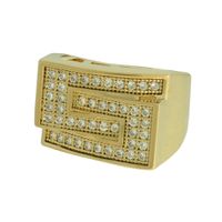 Anel Zircônia Lesprit 4206 Dourado Cristal - LESPRIT BIJOUX FINAS