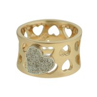 Anel Zircônia Lesprit 00005 Dourado Cristal - LESPRIT BIJOUX FINAS