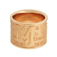 Anel Pai Nosso Metal Lesprit 00030 Rosé Fosco - LESPRIT BIJOUX FINAS