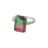 Anel Zirconia Lesprit U18A030101 Ródio Rainbow Rub... - LESPRIT BIJOUX FINAS