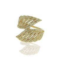 Anel Zirconia Lesprit LA03631 Dourado Cristal - LESPRIT BIJOUX FINAS