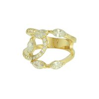 Anel Zircônia Lesprit LA07171WGL Dourado Cristal - LESPRIT BIJOUX FINAS