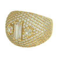 Anel Zircônia Lesprit LA10011 Dourado Cristal - LESPRIT BIJOUX FINAS