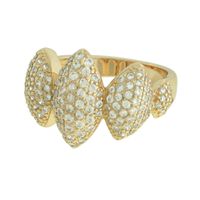 Anel Zircônia Lesprit LA10071 Dourado Cristal - LESPRIT BIJOUX FINAS