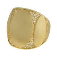 Anel Zircônia Lesprit LA10391 Dourado Cristal - LESPRIT BIJOUX FINAS