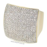 Anel Zircônia Lesprit LR03101 RHGL Cristal - LESPRIT BIJOUX FINAS