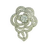 Anel Flor Zircônia Lesprit VMS83461 Ródio Cristal - LESPRIT BIJOUX FINAS