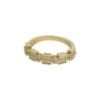 Anel Zircônia Lesprit 60102301 Dourado Cristal - LESPRIT BIJOUX FINAS