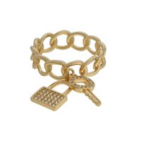 Anel Zircônia Lesprit 68124291 Dourado Cristal - LESPRIT BIJOUX FINAS