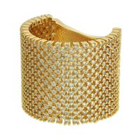 Anel Zircônia Lesprit 6005084 Dourado Cristal - LESPRIT BIJOUX FINAS