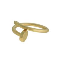 Anel Prego Liso Metal Lesprit 60100131 Dourado - LESPRIT BIJOUX FINAS