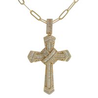 Colar Crucifixo Zircônia Lesprit 00004 Dourado Cri... - LESPRIT BIJOUX FINAS