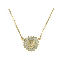 Colar Pizza Zircônia Lesprit Dourado Cristal Coraç... - LESPRIT BIJOUX FINAS