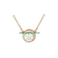 Colar Zircônia Lesprit 00053 Rosé Cristal - LESPRIT BIJOUX FINAS