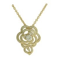 Colar Zircônia Lesprit VMS83421 Dourado Cristal - LESPRIT BIJOUX FINAS