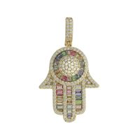 Pingente Mão de Hamsa Zircônia Lesprit 6010978 Dou... - LESPRIT BIJOUX FINAS