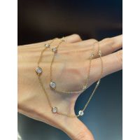 Colar Zircônia Lesprit 6014484 Dourado Cristal - LESPRIT BIJOUX FINAS