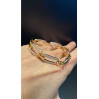 Pulseira Elos Zircônia Lesprit 6014543 Dourado Cri... - LESPRIT BIJOUX FINAS