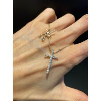 Colar Fé Crucifixo Zircônia Lesprit 6814277 Dourad... - LESPRIT BIJOUX FINAS