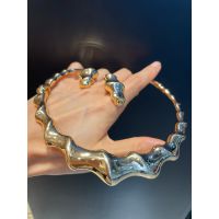 Conjunto Colar Choker e Brinco Metal Lesprit 78009... - LESPRIT BIJOUX FINAS