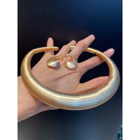Colar Choker Metal Fosco Lesprit 7800938 Dourado - LESPRIT BIJOUX FINAS