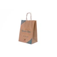 Sacola Kraft Personalizada - Tamanho S2 (19x26x12cm) - Impressão Colorida Na Frente e Verso