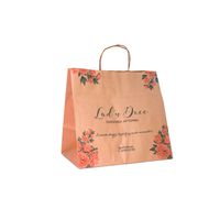 Sacola kraft personalizada - tamanho S5 (30x38x20cm) - impressão colorida na frente e verso