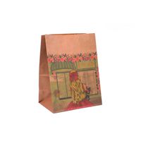 Saco Kraft Delivery - Tamanho P (17x24x10 cm) - Personalizado - Impressão Colorida Na Frente Do Saco