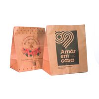 Saco Kraft Delivery - Tamanho - GG (30x36x20cm) - Personalizado - Impressão Colorida Na Frente Do Saco
