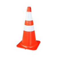 Cone Para Sinalização Plastcor NBR 75cm Branco/Laranja Refletivo