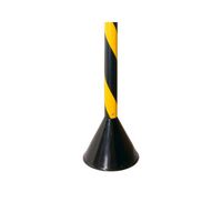 Pedestal Zebrado Plastcor Preto e Amarelo