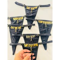 Calcinha Strass Poliamida - Preto