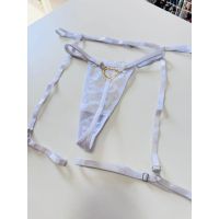 Kit Cinta Liga + Calcinha Big Love - Branco