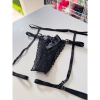 Kit Cinta Liga + Calcinha Laço 