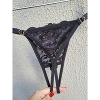 Calcinha Secretária Pingente - Preto