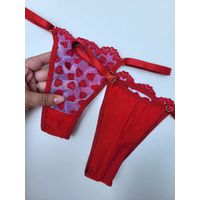 Calcinha Tule Coração 