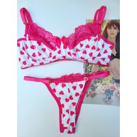 Conjunto Coração Pink
