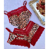Baby Doll + Calcinha - Onça Vermelho