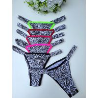 Calcinha Biquini - Zebra Rosa Neon