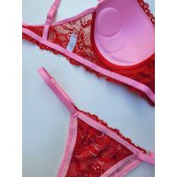 Conjunto Rayssa - Vermelho/Rosa