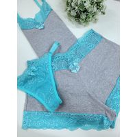 Kit Baby Doll Cotton + Calcinha (Verde)