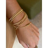 PULSEIRA CORDÃO DE VIOLÃO BANHADO A OURO
