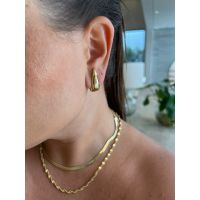 BRINCO EAR HOOK GOTA BANHADO A OURO