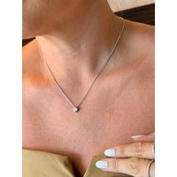 COLAR PONTO DE LUZ BANHADO A RÓDIO BRANCO