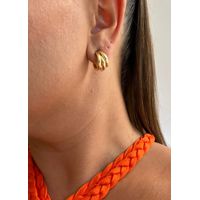 BRINCO ARGOLA TRIPLA P BANHADO A OURO