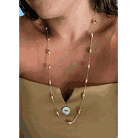 COLAR LONGO TUBINHOS BANHADO A OURO 