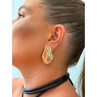 BRINCO CHAPA FRONTAL ORGÂNICA BANHADO A OURO