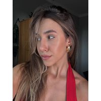 BRINCO NEW ARGOLA GOTA G BANHADO A OURO