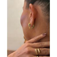 BRINCO ARGOLA CORAÇÃO FINA G BANHADO A OURO